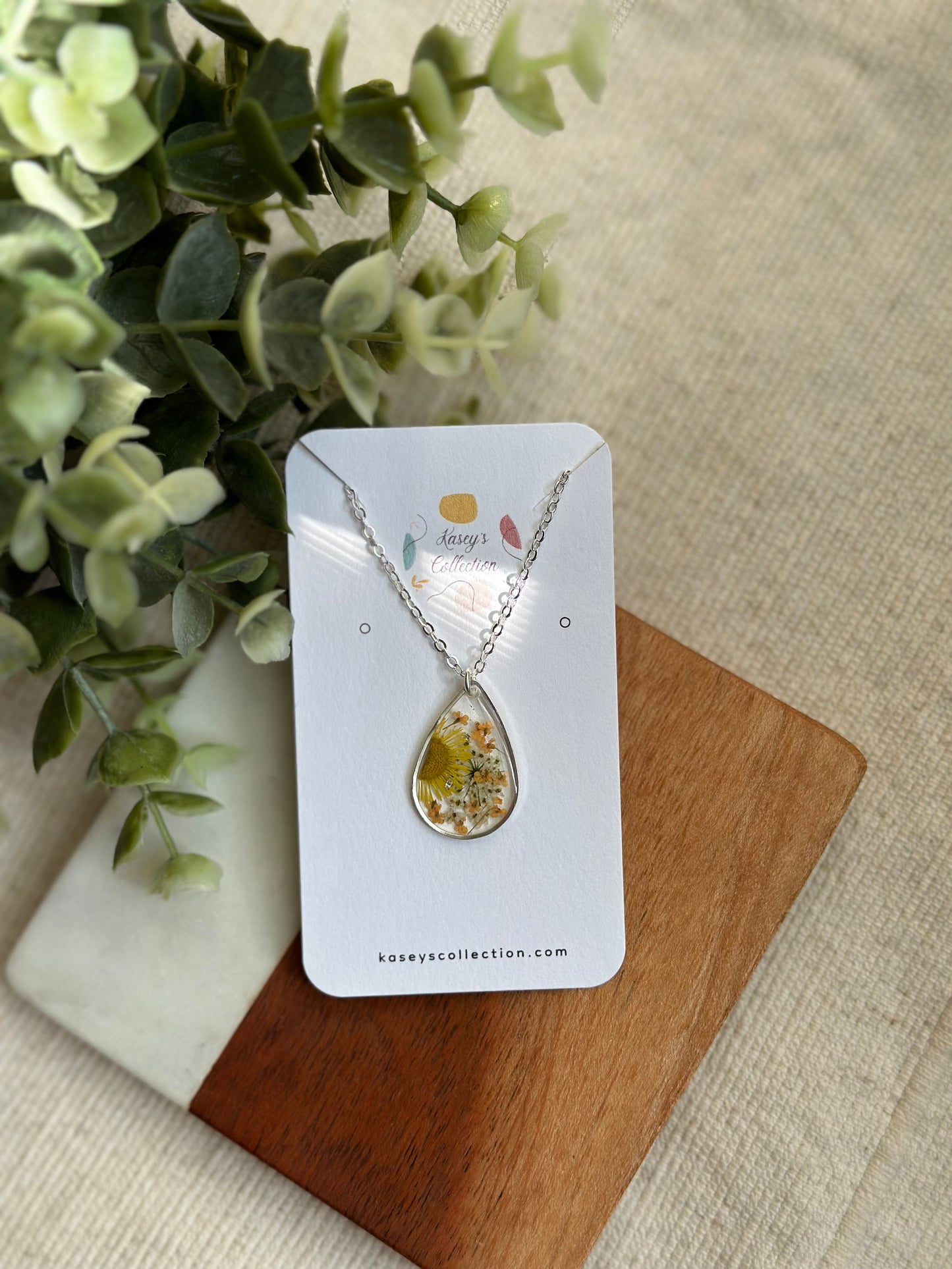 Fleabane Teardrop Necklace