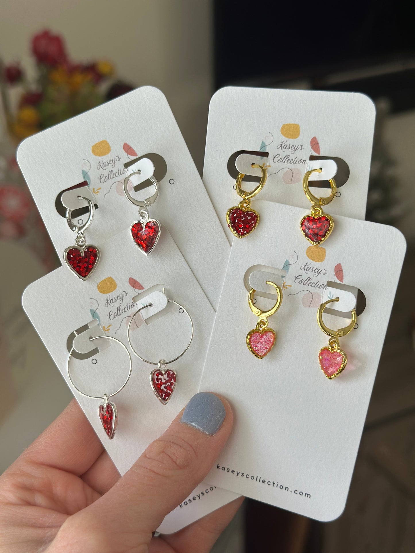 Heart Sparkle Hoops