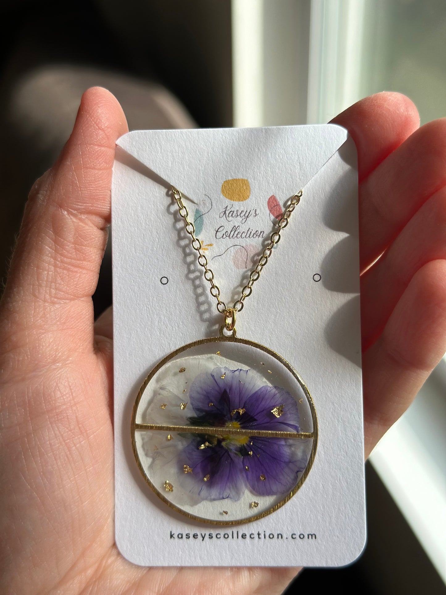 Pansy Purple Necklace
