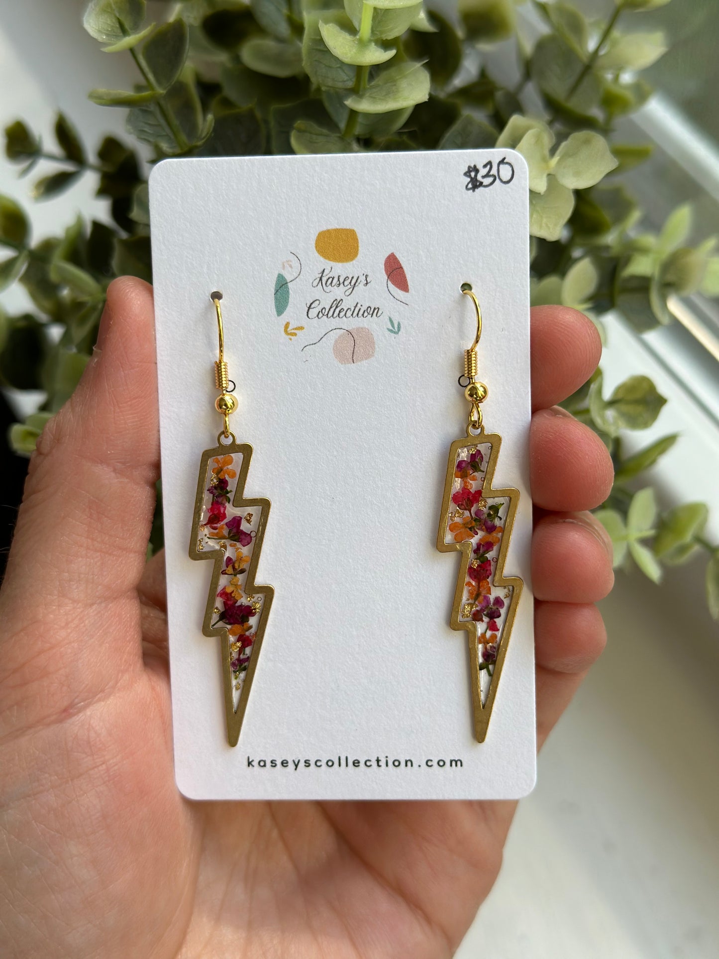 Alyssum Lightning Bolt Earrings