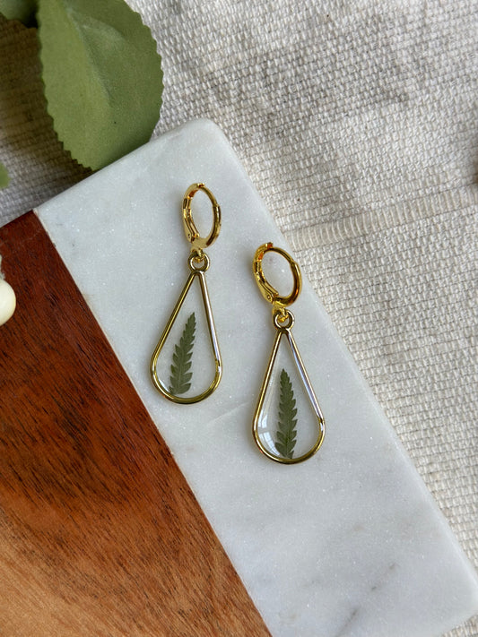 Fern Gold Teardrops