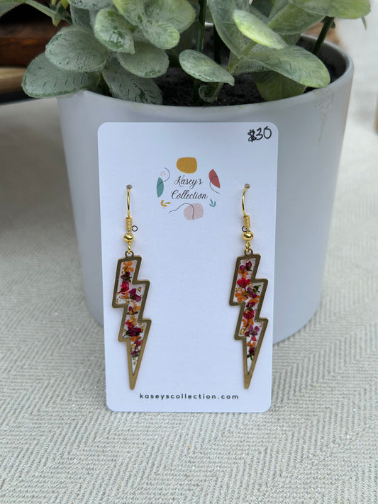 Alyssum Lightning Bolt Earrings