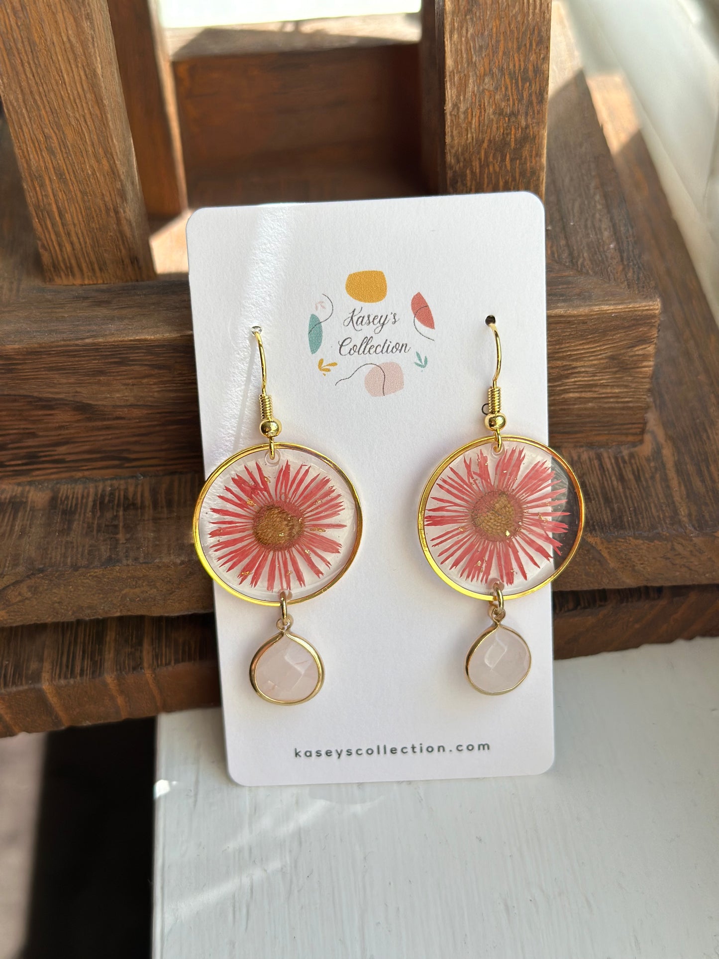 Pink Fleabane Earrings