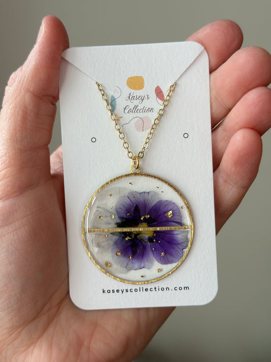 Pansy Purple Necklace