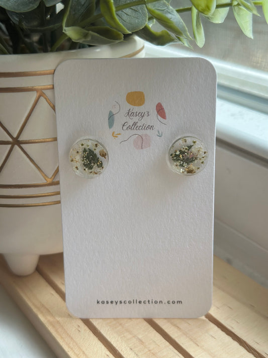 Floral Fern Studs