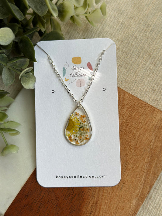 Fleabane Teardrop Necklace